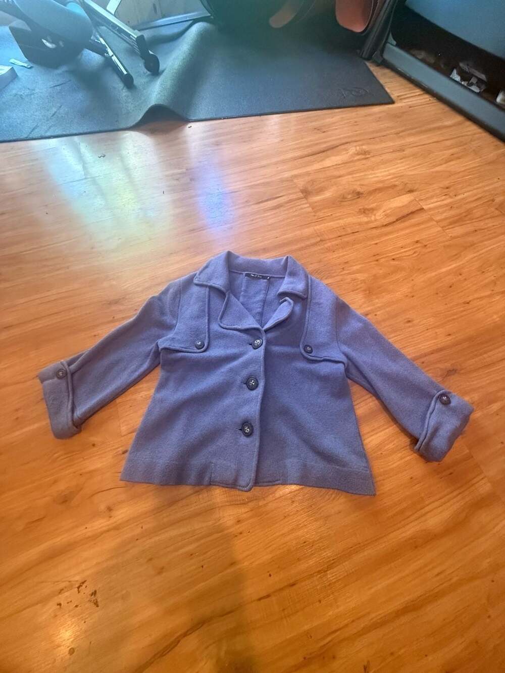 Nic+Zoe Jacket Size S Purple Cotton Lyocell Button Up Lapel